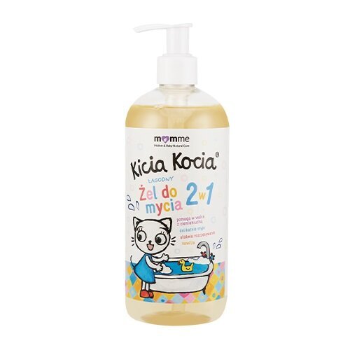 Švelnus prausimosi gelis 2in1 Momme Mother & Baby Natural Care Kitty Cat, 500ml kaina ir informacija | Kosmetika vaikams ir mamoms | pigu.lt