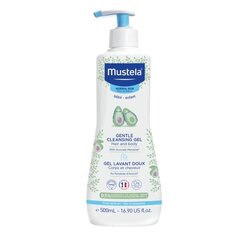 Švelnus prausiklis Mustela Gentle Cleansing Gel, 500ml цена и информация | Косметика для мам и детей | pigu.lt