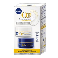 Набор Nivea Q10: укрепляющий дневной крем против морщин, 50 мл + укрепляющий ночной крем против морщин, 50 мл цена и информация | Кремы для лица | pigu.lt