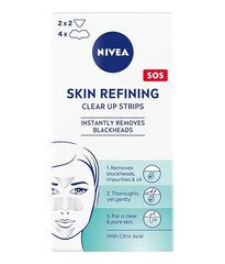 Valomosios nosies juostelės Nivea Skin Refining Clear-Up Strips, 6 vnt. kaina ir informacija | Veido kaukės, paakių kaukės | pigu.lt