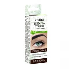 Хна для бровей Venita Henna Color Powder, 4.0 Brown, 4г цена и информация | Карандаши, краска для бровей | pigu.lt