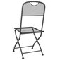 vidaXL Sulankstomos sodo kėdės, 2vnt., antracito spalvos, metalas kaina ir informacija | Lauko kėdės, foteliai, pufai | pigu.lt