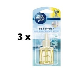 Elektrinio oro gaiviklio pakeitiklis AMBI PUR Ocean Mist, 20 ml x 3 vnt. pakuotė kaina ir informacija | Oro gaivikliai | pigu.lt