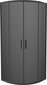 Pusapvalė dušo kabina Mexen Rio F su padėklu ir sifonu, 70x70,80x80,90x90cm, juoda/grafito+juoda kaina ir informacija | Dušo kabinos | pigu.lt
