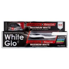 Ypač stipraus poveikio balinamoji dantų pasta su aktyvuota anglimi ir soda white glo charcoal + baking soda maximum white extra strength whitening toothpaste, 150 g + dantų šepetėlis kaina ir informacija | Dantų šepetėliai, pastos | pigu.lt