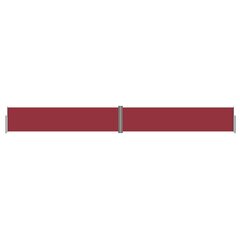 vidaXL Ištraukiama šoninė pertvara, raudonos spalvos, 117x1000cm цена и информация | Зонты, маркизы, стойки | pigu.lt