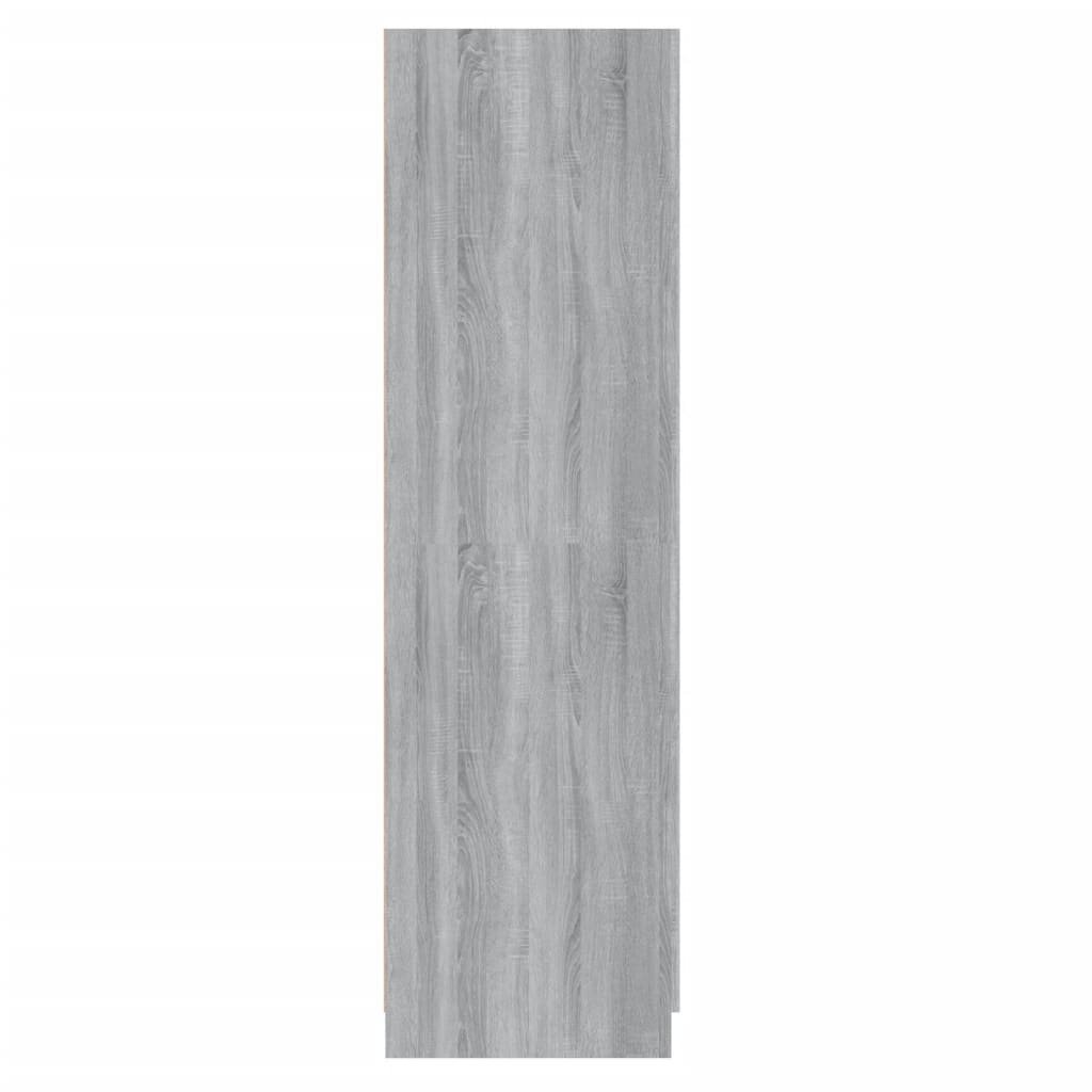 Drabužių spinta, pilkos ąžuolo spalvos, 80x52x180cm, mediena kaina ir informacija | Spintos | pigu.lt