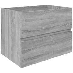 Spintelė praustuvui, pilka ąžuolo, 60x38,5x45cm, mediena цена и информация | Шкафчики для ванной | pigu.lt