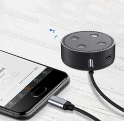 KABELIO DAPTONAS USB-C mini jack 3,5 mm AUX DAC 1,5 m kaina ir informacija | Zenwire Kompiuterinė technika | pigu.lt