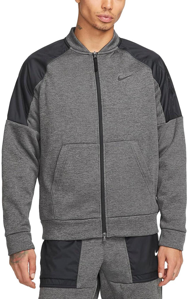 Džemperis vyrams Nike M Nk Therma Novelty Fz Bomber Grey DQ4852 071, pilkas цена и информация | Džemperiai vyrams | pigu.lt