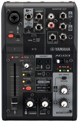 Звуковая консоль Yamaha AG-03 MKII, черная цена и информация | Принадлежности для музыкальных инструментов | pigu.lt