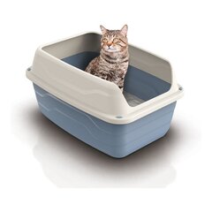 Georplast Sonic kačių kraiko dėžutė, pilka ir balta, 56 x 40 x 30,5 cm. kaina ir informacija | Kačių tualetai | pigu.lt