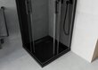 Dušo kabina Mexen Rio F su padėklu ir sifonu, 70x70,80x80,90x90cm, juoda/grafito+juoda kaina ir informacija | Dušo kabinos | pigu.lt