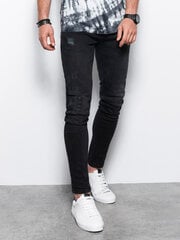 Мужские джинсы SKINNY FIT «Ombre P1060», черный цена и информация | Мужские джинсы | pigu.lt
