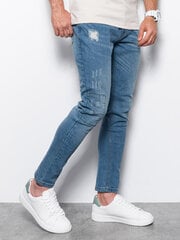 Мужские джинсы скинни Ombre P1060, голубой цена и информация | Мужские джинсы | pigu.lt