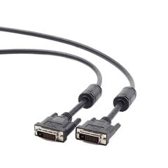 КАБЕЛЬ ДЛЯ МОНИТОРА DVI-D(24+1) M/M 4.5M DUAL LINK BLACK цена и информация | Кабели и провода | pigu.lt