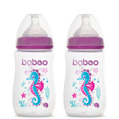 Baboo maitinimo buteliukai 250ml, Sea Life, 2 vnt kaina ir informacija | Buteliukai kūdikiams ir jų priedai | pigu.lt
