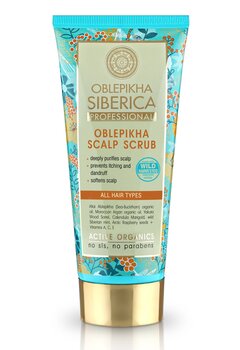 Скраб для кожи головы Oblepikha Siberica для всех типов волос, 200 мл цена и информация | Средства для укрепления волос | pigu.lt