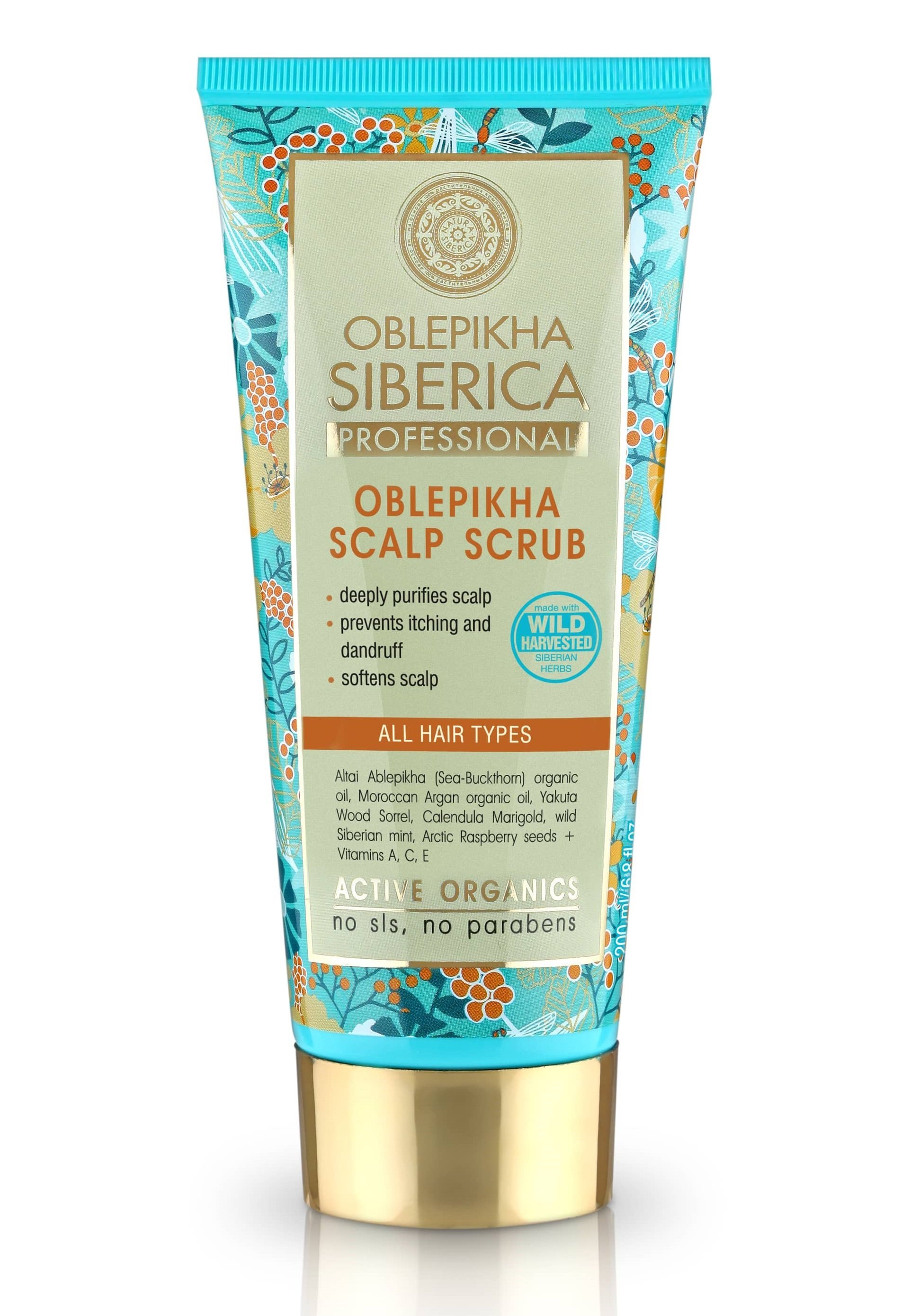 Šveitiklis galvos odai Natura Siberica Oblepikha, 200 ml