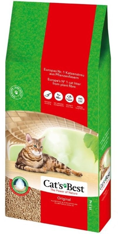 sušokantis kraikas katėms Cat's Best Okoplus, 40 l​ kaina ir informacija | Kraikas katėms | pigu.lt