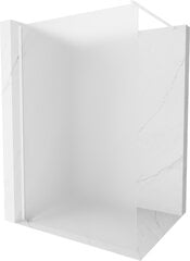 Walk-in dušo sienelė Mexen Kioto, white/matinis stiklas, 70,80,90,100,110,120x200 cm kaina ir informacija | Dušo durys ir sienelės | pigu.lt