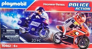 Набор полицейского дорожного патруля Playmobil 70462 цена и информация | Конструкторы и кубики | pigu.lt