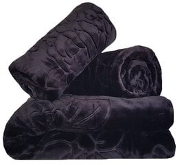 Sofos ir fotelių užvalkalų rinkinys KTF-06, juodas, 160 x 210 cm 1 vnt, 70 x 160 cm 2 vnt kaina ir informacija | Lovatiesės ir pledai | pigu.lt
