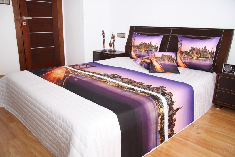 Lovatiesė su 3D efektu N40i, balta, 220 x 240 cm kaina ir informacija | Lovatiesės ir pledai | pigu.lt