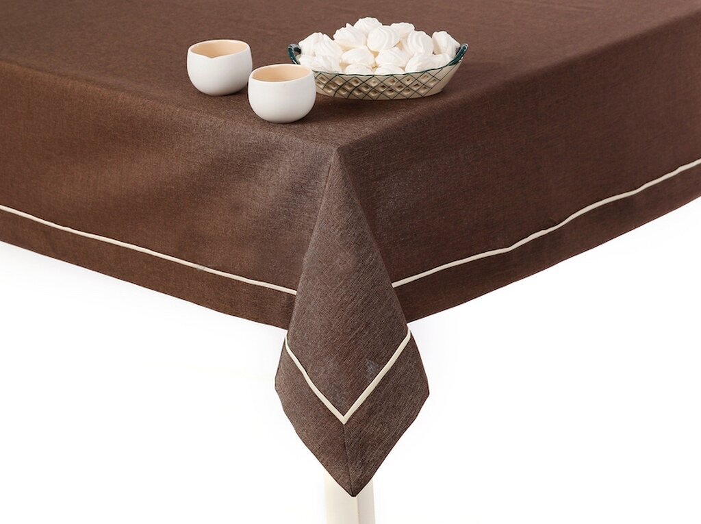 Dekoratyvinė staltiesė OI4, ruda, 130 x 170 cm kaina ir informacija | Staltiesės, servetėlės | pigu.lt