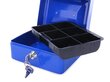 Metalinis seifas dėžutė 15x12x8, mėlynas kaina ir informacija | Seifai | pigu.lt