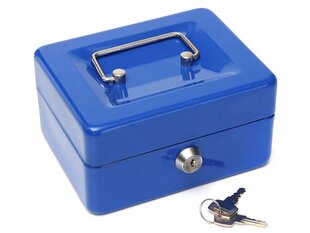 Metalinis seifas dėžutė 15x12x8, mėlynas цена и информация | Сейфы | pigu.lt