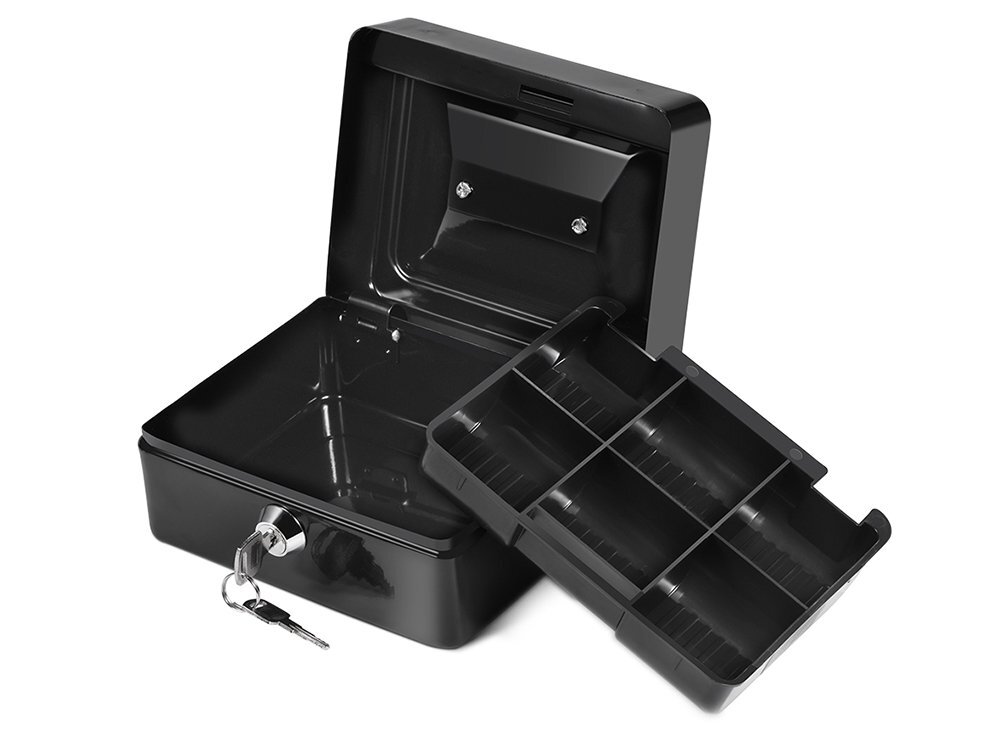 Metalinis seifas dėžutė 15x12x8, juodas цена и информация | Seifai | pigu.lt