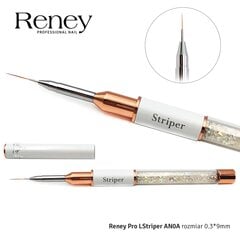 Профессиональная кисть для украшений Reney Pro Striper AN0A, 0,3*9 мм цена и информация | Средства для маникюра и педикюра | pigu.lt