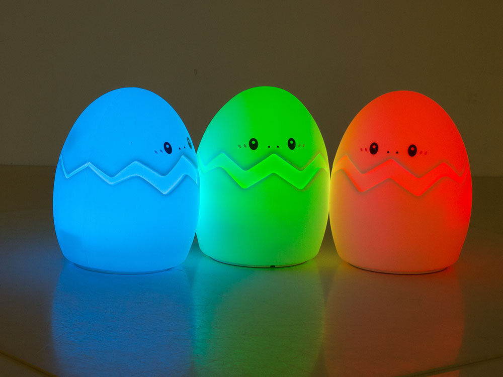Vaikiška naktinė lemputė su pulteliu, kiaušinis kaina ir informacija | Vaikiški šviestuvai | pigu.lt