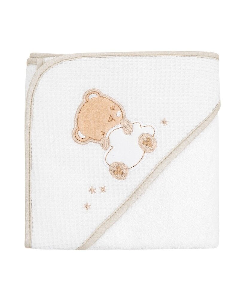 Kūdikio rankšluostis KikkaBoo, 90 x 90 cm, smėlio kaina ir informacija | Maudynių priemonės | pigu.lt