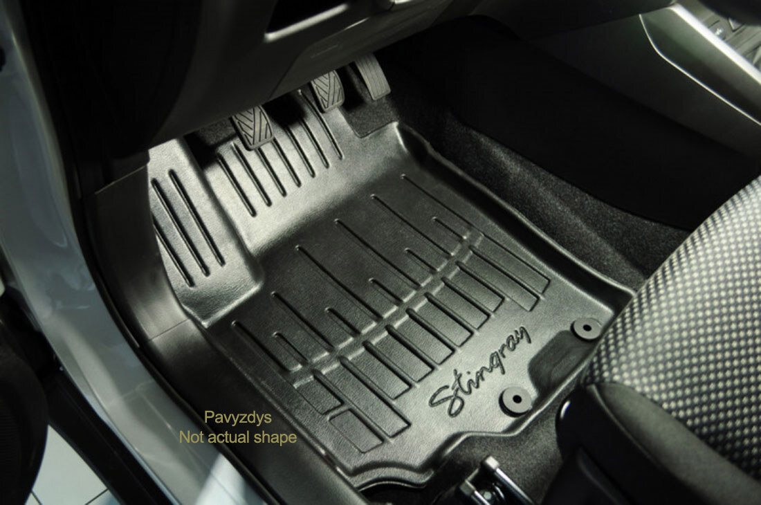 Kilimėliai 3D SEAT Leon III 5F 2012–2019, 5 vnt. black /5024065 kaina ir informacija | Modeliniai guminiai kilimėliai | pigu.lt