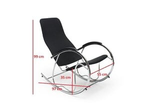 Кресло-качалка Halmar Ben II, черный цена и информация | Кресла в гостиную | pigu.lt