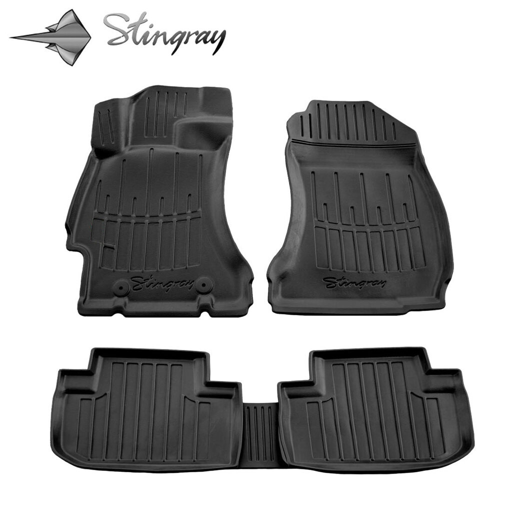 Kilimėliai 3D SUBARU Forester SJ 2012-2018, 5 vnt. black /5029015 kaina ir informacija | Modeliniai guminiai kilimėliai | pigu.lt