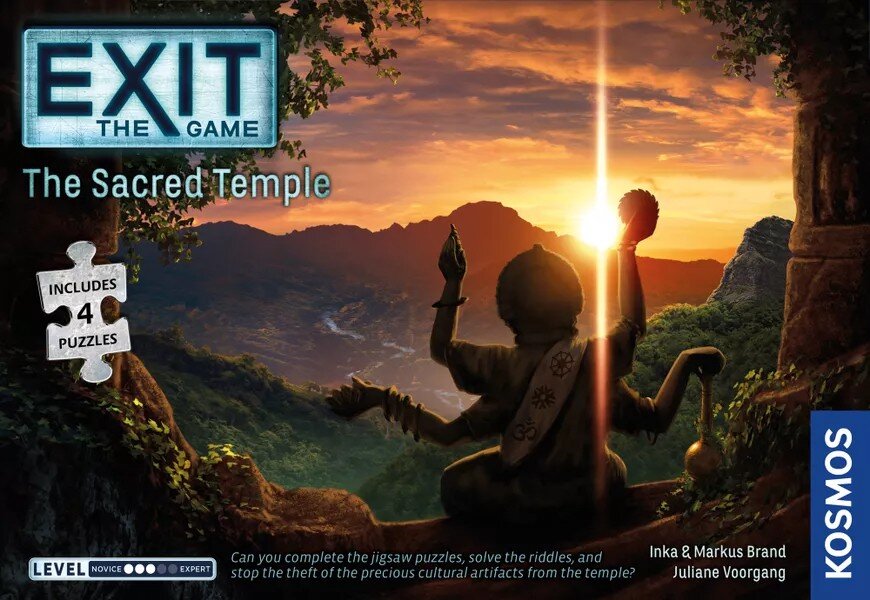 Stalo žaidimas su dėlione Kosmos Exit + puzzle: The Sacred Temple, EN kaina ir informacija | Stalo žaidimai, galvosūkiai | pigu.lt