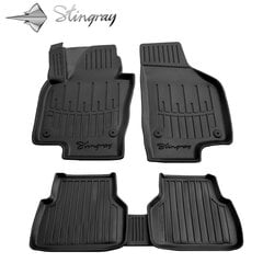 Коврики напольные 3D VOLKSWAGEN Tiguan I 2007-2015, 5 шт. черные /5024085 цена и информация | Модельные резиновые коврики | pigu.lt