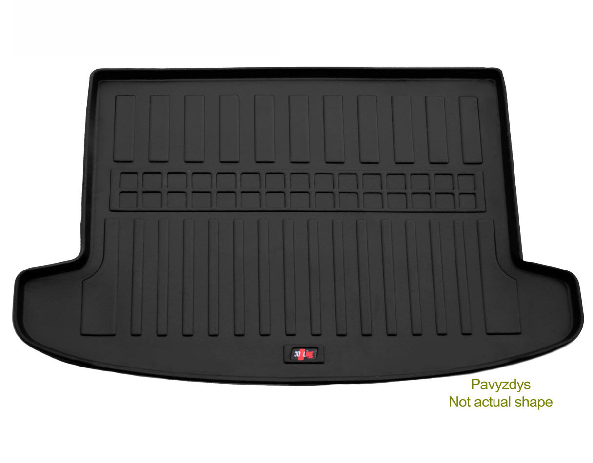 Guminis bagažinės kilimėlis TOYOTA RAV 4 CA30W 2005-2012, (short base) black /6022011 цена и информация | Modeliniai bagažinių kilimėliai | pigu.lt
