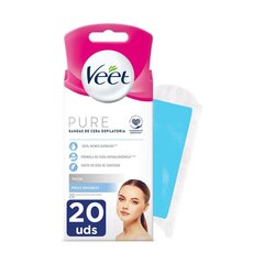 Восковые полоски для депиляции лица Veet, 20 шт цена и информация | Veet Духи, косметика | pigu.lt