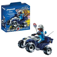 Набор машинок Playmobil Speed Quad City Action 71092 Полиция цена и информация | Конструкторы и кубики | pigu.lt