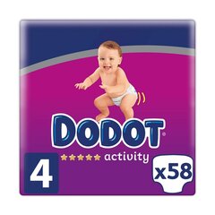 Одноразовые подгузники Dodot Activity Размер 4 9-14 kg 58 штук цена и информация | Подгузники | pigu.lt