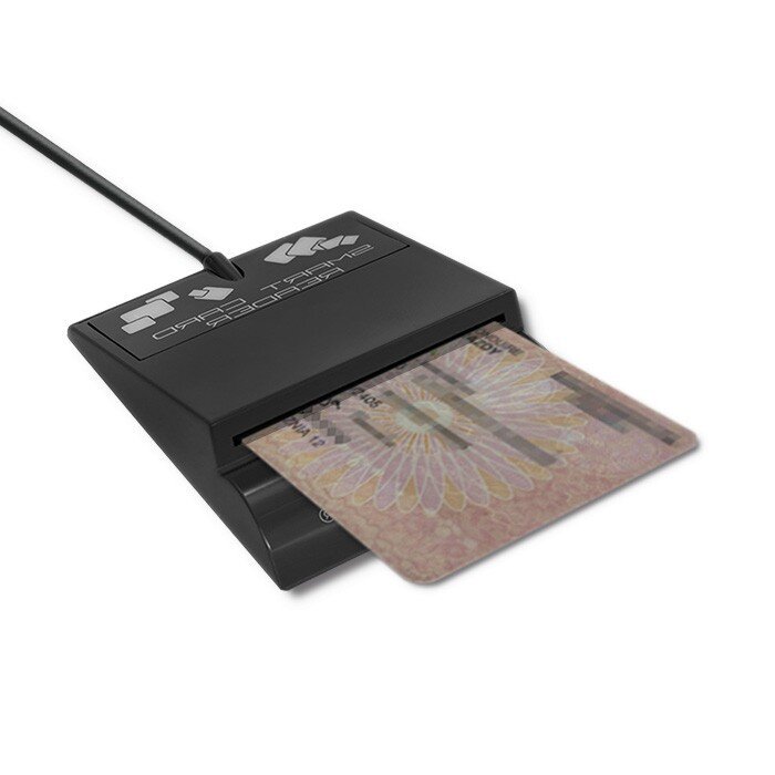 Qoltec Išmanusis išmanusis ID kortelių skaitytuvas, USB tipas C kaina ir informacija | Išmanioji technika ir priedai | pigu.lt