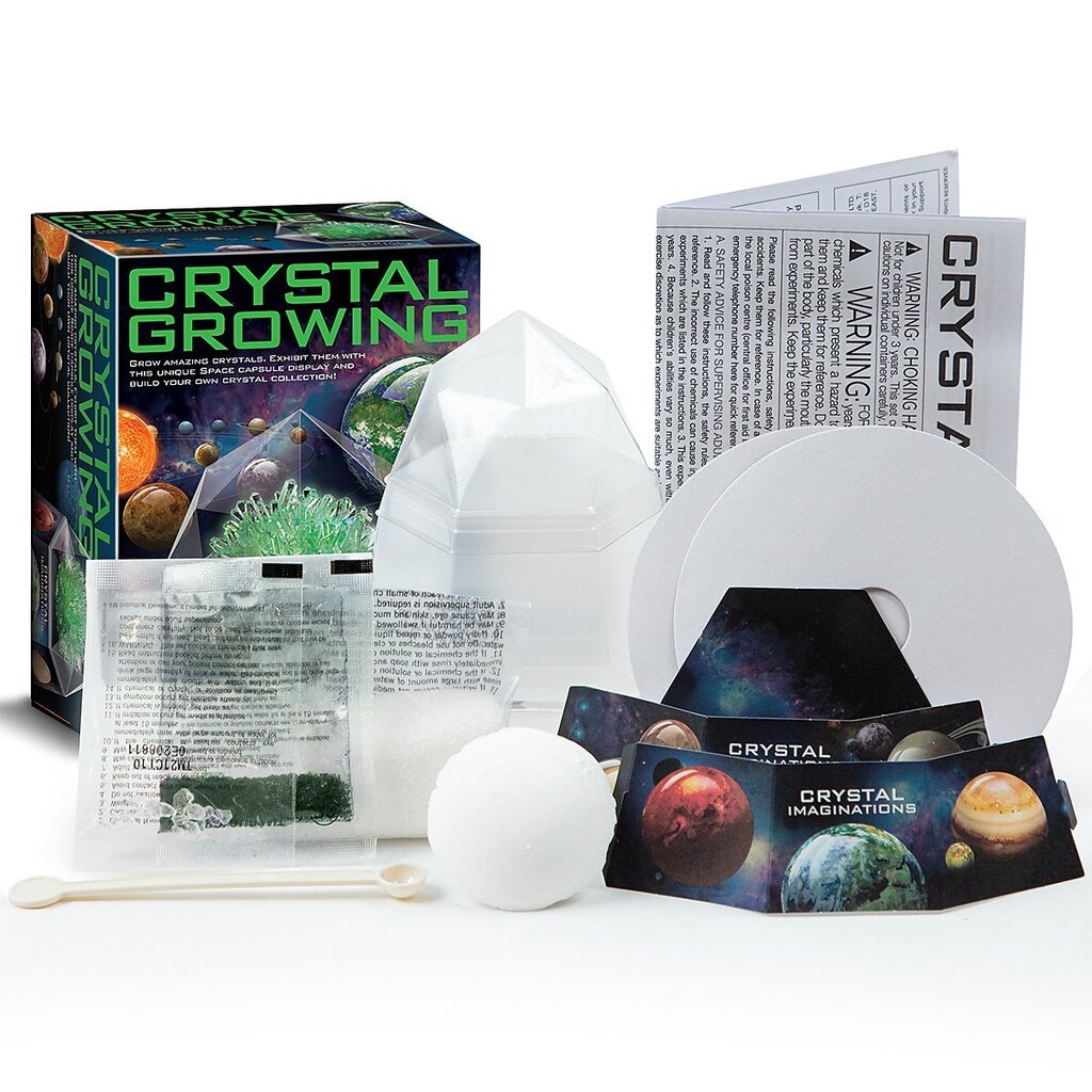 Kūrybinis rinkinys 4M Kristalų auginimas: žali kristalai цена и информация | Lavinamieji žaislai | pigu.lt