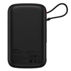 Зарядное устройство Baseus Qpow power bank 10000mAh built-in USB Type-C cable 22.5W Quick Charge SCP AFC FCP black (PPQD020101) цена и информация | Зарядные устройства Power bank | pigu.lt