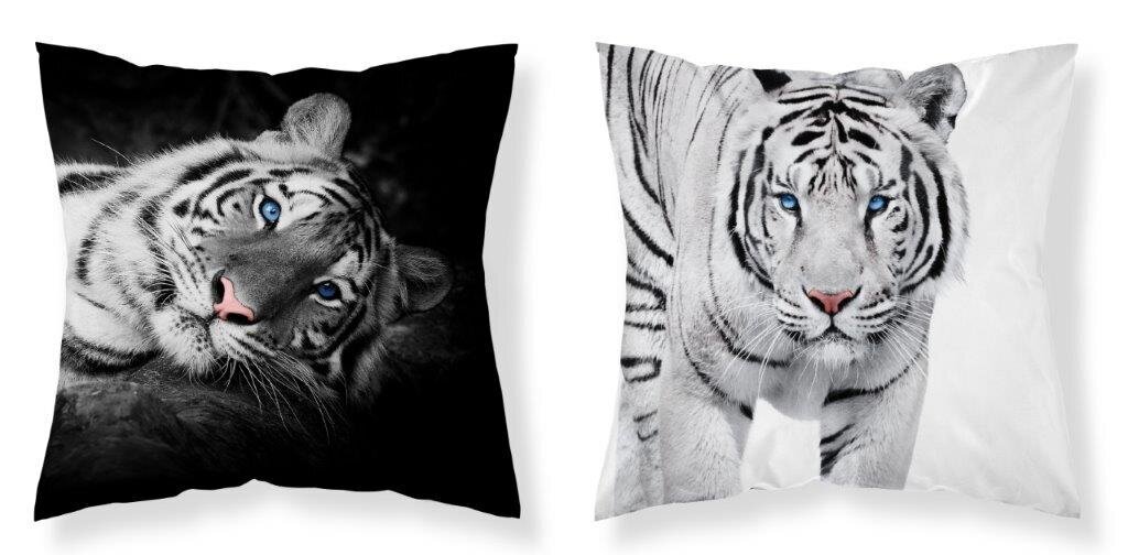 Dekoratyvinis pagalvės užvalkalas Tigras kaina ir informacija | Dekoratyvinės pagalvėlės ir užvalkalai | pigu.lt