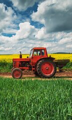 Medvilninis rankšluostis Traktorius, 30x50 cm kaina ir informacija | Rankšluosčiai | pigu.lt