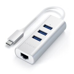 Satechi Aluminium Hub цена и информация | Адаптеры, USB-разветвители | pigu.lt